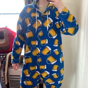 FOREVER LAZY men's beer onesie